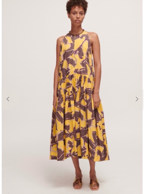 Rachel Comey Dresses & Skirts - Rachel Comey Misty Dress Strokes Poplin Zip Front Tiered Maxi Cotton 8